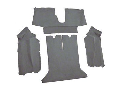Rear Cutpile Molded Carpet; Smoke (88-89 Corvette C4 Coupe)