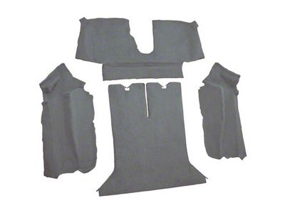 Rear Cutpile Molded Carpet; Smoke (90-93 Corvette C4 Coupe w/ 2 Door Latches)