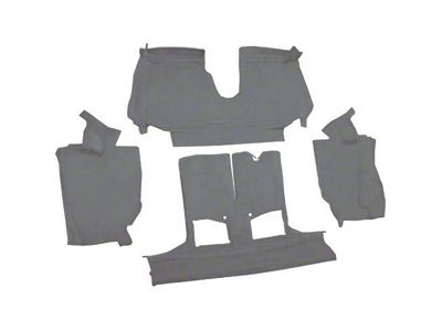 Rear Cutpile Molded Carpet; Smoke (92-93 Corvette C4 Convertible w/ 1 Door Latch)