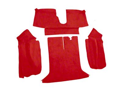 Rear Cutpile Molded Carpet; Torch Red (94-96 Corvette C4 Coupe)