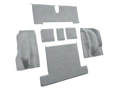 Rear Cutpile Molded Carpet without Heel Pad; Smoke Gray (1977 Corvette C3)