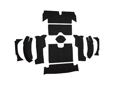 Rear Foam Loop Cut and Sewn Carpet; Black (1963 Corvette C3 Convertible)