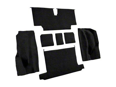 Rear Loop Molded Carpet with Heel Pad; Black (73-75 Corvette C3 Convertible)