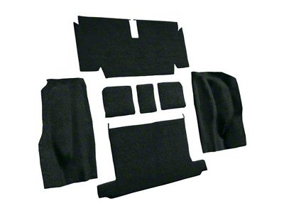 Rear Loop Molded Carpet with Heel Pad; Blue Green (71-72 Corvette C3 Convertible)