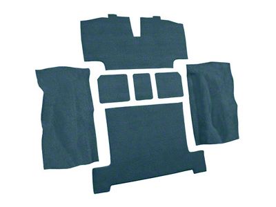 Rear Loop Molded Carpet with Heel Pad; Bright Blue (68-70 Corvette C3)