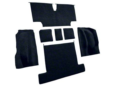 Rear Loop Molded Carpet with Heel Pad; Dark Blue (1976 Corvette C3)