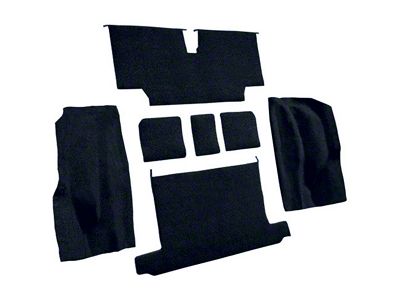 Rear Loop Molded Carpet with Heel Pad; Dark Blue (73-75 Corvette C3 Convertible)