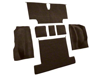 Rear Loop Molded Carpet with Heel Pad; Dark Brown (1976 Corvette C3)