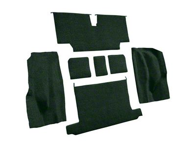 Rear Loop Molded Carpet with Heel Pad; Dark Green (73-75 Corvette C3 Convertible)