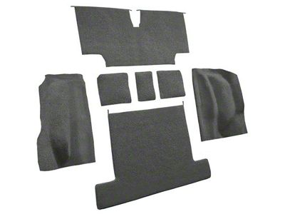 Rear Loop Molded Carpet with Heel Pad; Gunmetal Gray (1976 Corvette C3)