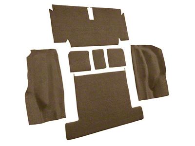 Rear Loop Molded Carpet with Heel Pad; Medium Saddle (71-75 Corvette C3 Coupe)