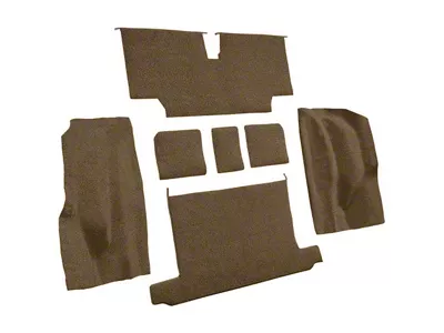 Rear Loop Molded Carpet with Heel Pad; Medium Saddle (73-75 Corvette C3 Convertible)