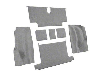 Rear Loop Molded Carpet with Heel Pad; Silver (73-75 Corvette C3 Convertible)