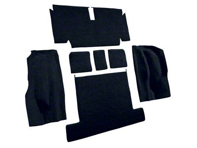 Rear Loop Molded Carpet without Heel Pad; Dark Blue (71-75 Corvette C3 Coupe)