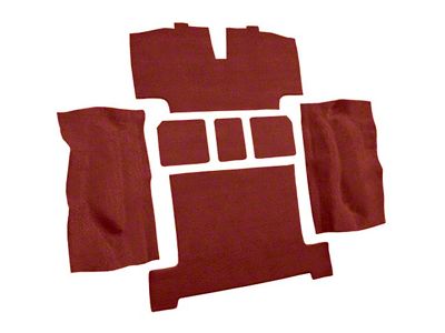 Rear Loop Molded Carpet without Heel Pad; Red (68-70 Corvette C3)