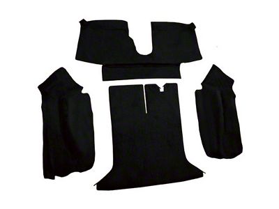 Rear Truvette Molded Carpet; Black (94-96 Corvette C4 Coupe)