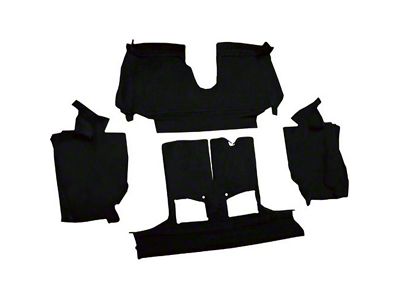Rear Truvette Molded Carpet; Black (94-96 Corvette C4 Convertible)