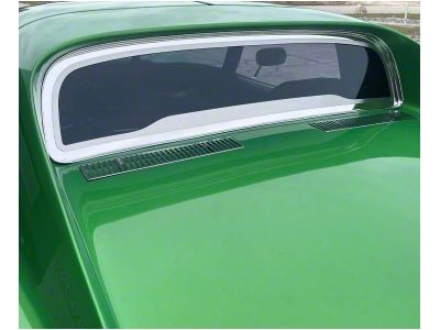 Rear Window Frame; Polished (68-75 Corvette C3 Coupe)