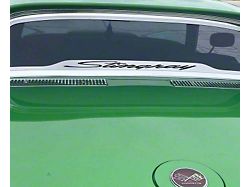 Rear Window Frame with Stingray Inlay; Black Carbon Fiber (68-75 Corvette C3 Coupe)