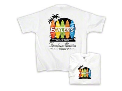 Eckler's Automotive Dearborn Classics Surfboard T-Shirt, White