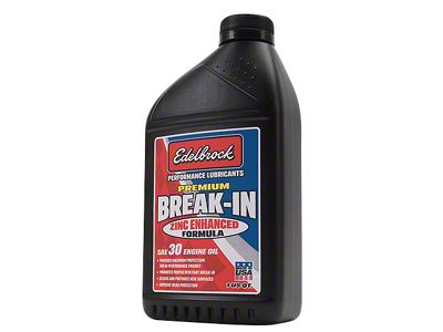 Edelbrock 1070 Sae 30 Break In Oil Single Quart