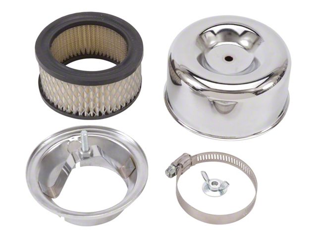 Edelbrock 1202 Air Cleaner Two Barrel Round Smooth