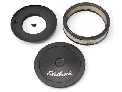 Edelbrock 1203 Air Cleaner Signature Series Round; 10 Black