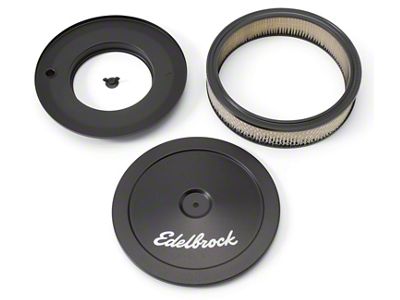 Edelbrock 1203 Air Cleaner; Signature Series; Round; 10In.; Black