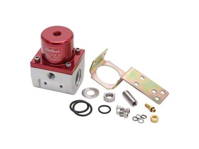 Edelbrock 174021 Fuel Pressure Regulator; Efi; 180 Gph; 35-90 Psi;-10In/Out;-6 Return; Red/Clear