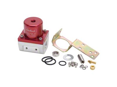 Edelbrock 174041 Fuel Pressure Regulator; Efi; 180 Gph; 35-90 Psi;-6 In/Out;-6 Return; Red/Clear