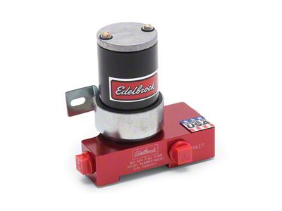 Edelbrock 182061 Fuel Pump; Electric; Quiet-Flo; Carbureted; 160Gph; 1/2In. In; 1/2In. Out; 160 G
