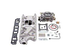 Edelbrock 2031 Manifold And Carb Kit; Performer; Small Block Ford; 289-302; Natural Finish