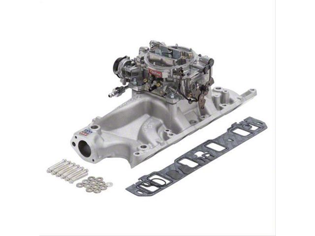 Edelbrock 2032 Manifold And Carb Kit; Performer Rpm; Small Block Ford; 289-302; Natural Finish