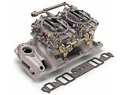 Edelbrock 2065 Dual Quad Kit; Performer Rpm; Air Gap; Bbc; Oval Port