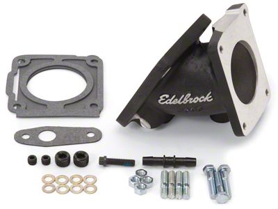 Edelbrock 38353 Efi; Throttle Body Adaptor Elbow ; Ford Mustang; 94-95 With Black Mini Texture