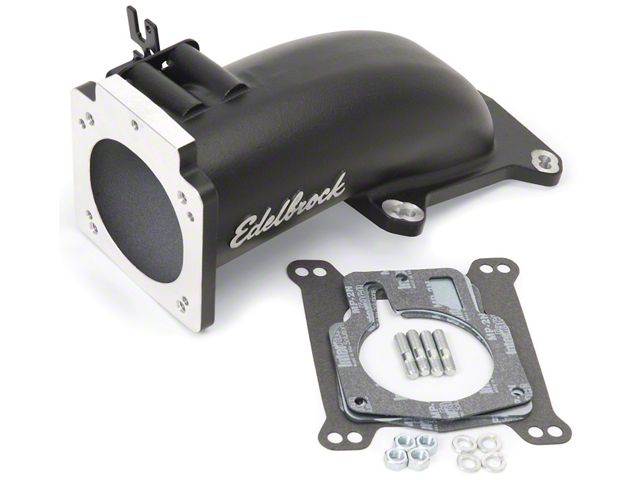 Edelbrock 38473 Ultra Low Profile Intake Elbow; 90Mm Throttle Body To Square-Bore Flange; Black