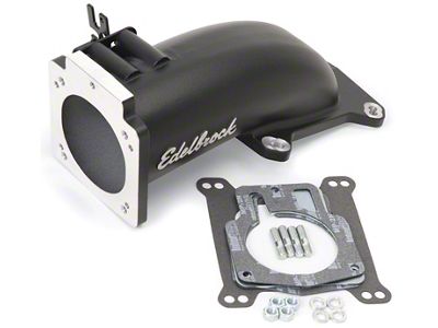Edelbrock 38473 Ultra Low Profile Intake Elbow; 90Mm Throttle Body To Square-Bore Flange; Black