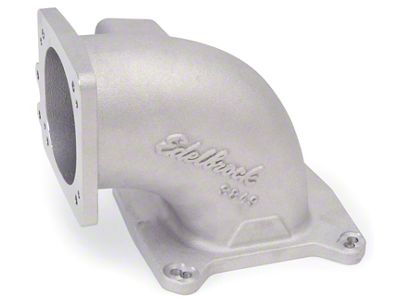 Edelbrock 3849 High Flow Intake Elbow; 95Mm Throttle Body To Square-Bore Flange; As-Cast Finish