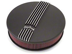 Edelbrock 41173 Classic Series Air-Cleaner; Round For Single 4-Barrel Carburetor; Black Finish