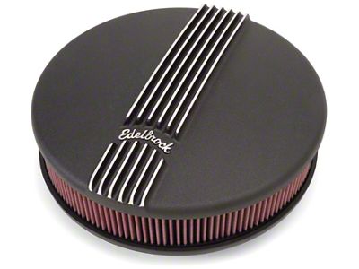 Edelbrock 41173 Classic Series Air-Cleaner; Round For Single 4-Barrel Carburetor; Black Finish