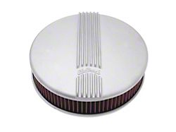Edelbrock 41179 Air Cleaner; Classic; Finned; Single Carburetor; 14In. Round; As Cast