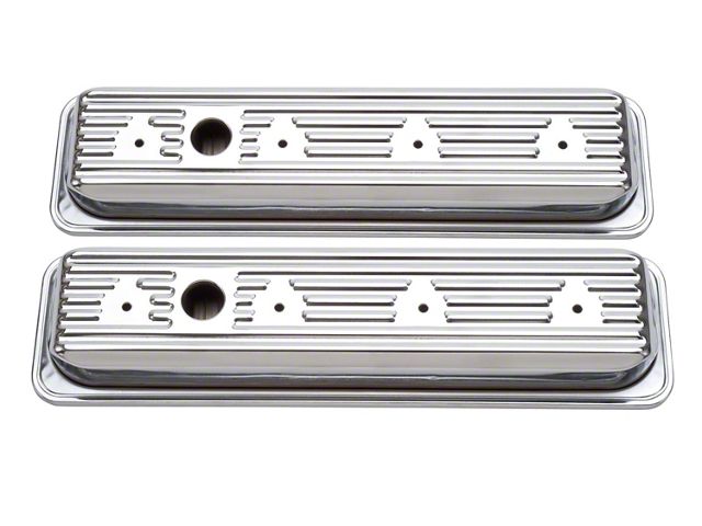 Edelbrock 4446 Valve Cover; Signature Series; Small Block Chevrolet; 262-400; 1987-1995; Center