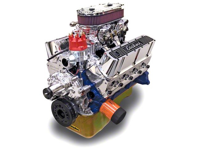 Edelbrock 45464 Crate Engine Dual Quad Perf Rpm Street Rod/Engine Swap Front Sump Application