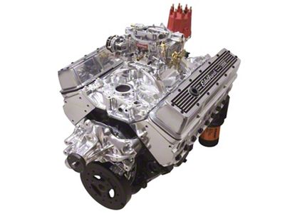 Edelbrock 46421 Crate Engine. 9.0:1 Performer E-Tec With Long Water Pump; With Polishe