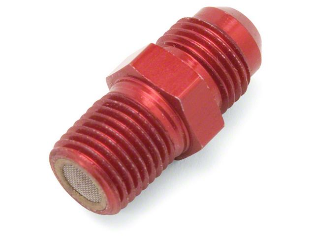 Edelbrock 76533 4An To 1/8In. Npt Filter Fitting; Red