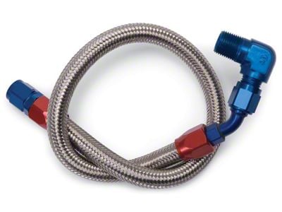 Edelbrock 8124 Fuel Line Braided Stainless For Bbc Use With 8134