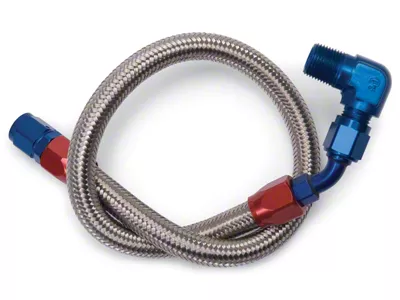 Edelbrock 8124 Fuel Line Braided Stainless For Bbc Use With 8134