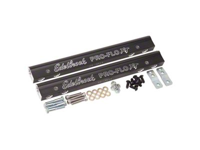 Edelbrock Pro-Flo XT EFI Fuel Rails; Black (67-86 Small Block V8 Camaro)
