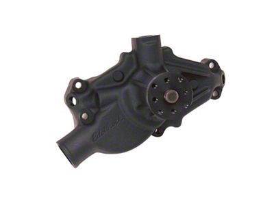 Edelbrock Victor Series Circle Track Mechanical Water Pump; 3/8-Inch NPT Pipe Aux Outlet; Black (67-86 Small Block V8 Camaro)