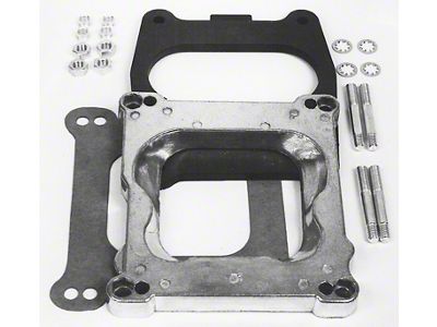 Edelbrock Carburetor Adapter Mounts 4-Barrel Carter Thermo-Quad to Square-Bore Single Plane Manifold,2691